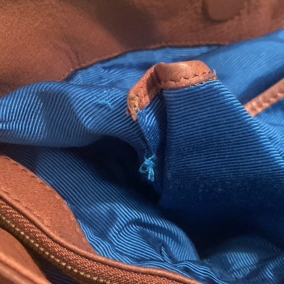 ISABELLA Fiore Brown Leather Embroidered Satchel Crossbody Shoulder Bag Purse - Picture 14 of 16